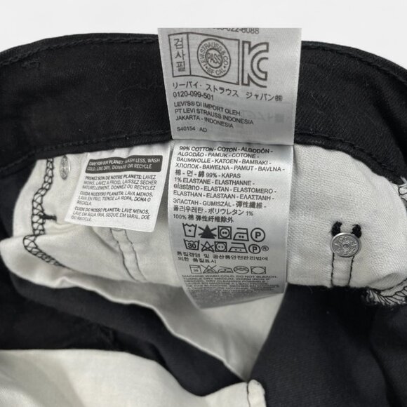 Levi's 511 Men's Straight Leg Black Denim Jeans Mid-Rise Slim Fit Actual 36x31 - Picture 13 of 15